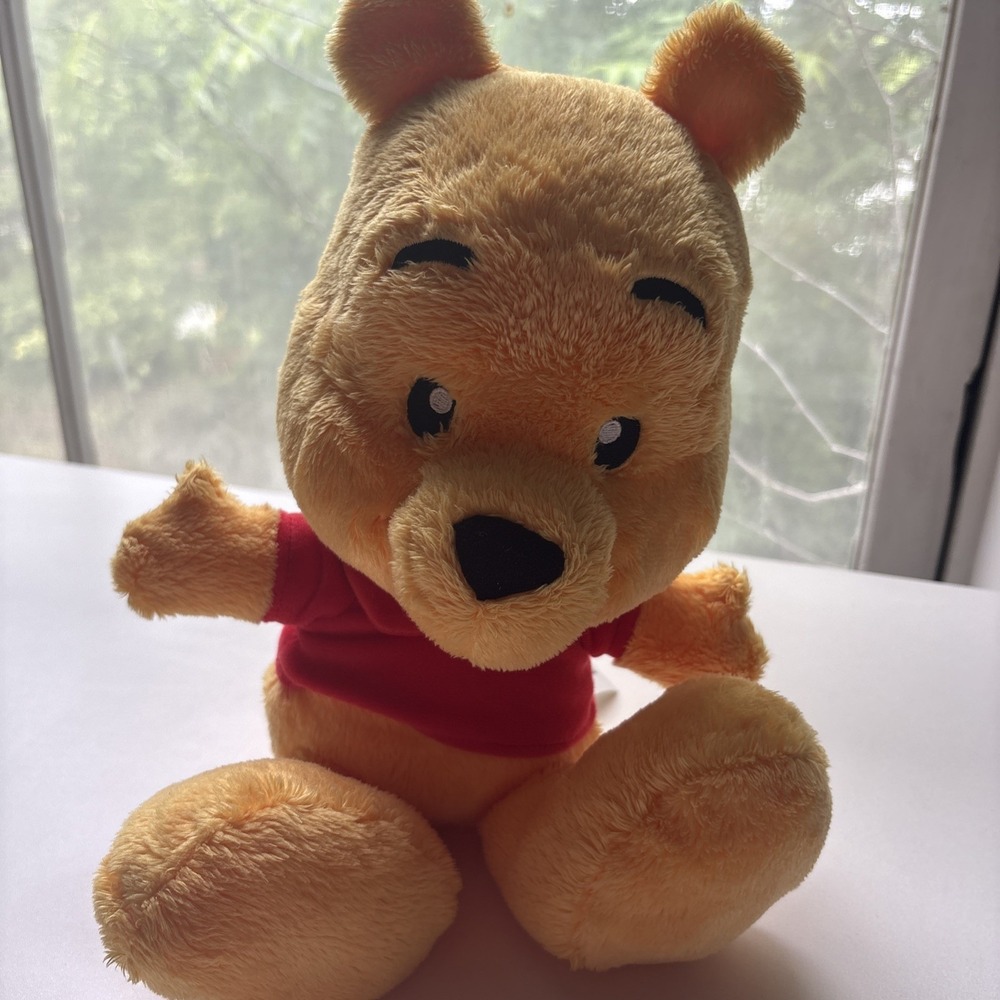 Walt Disney Parks Winnie The Pooh Bear Baby Plush Stuffed Animal Big Head 12"